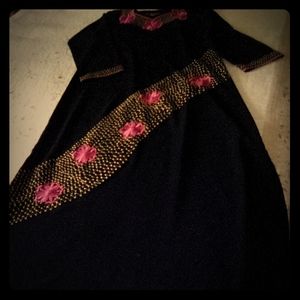 Abaya maxi dress Muslim full-length dress black